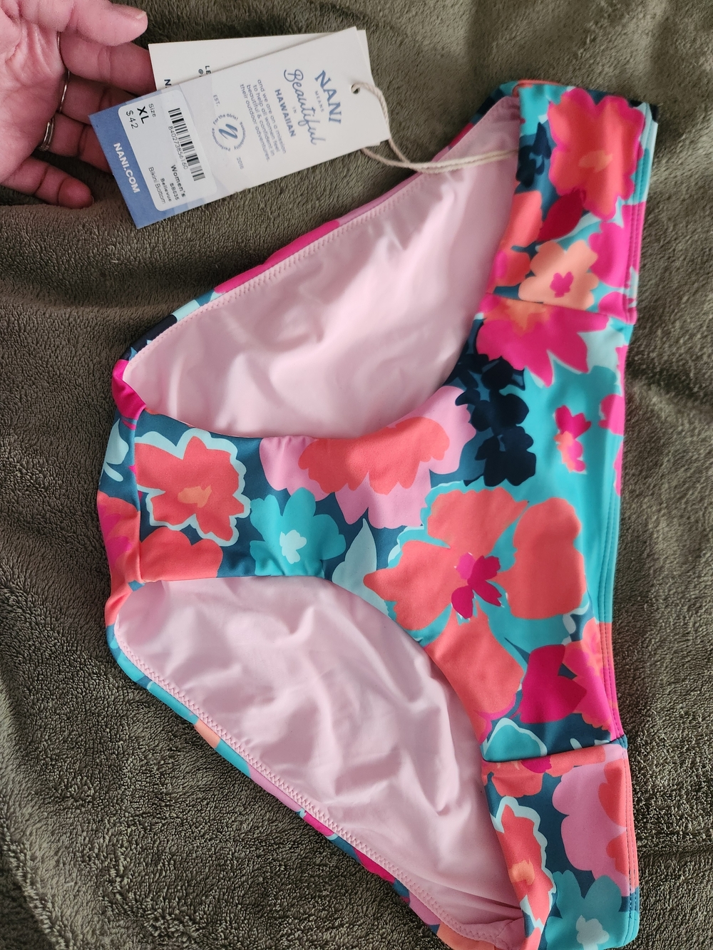 Nani Swim Bottoms in Turquoise & Pink NWT